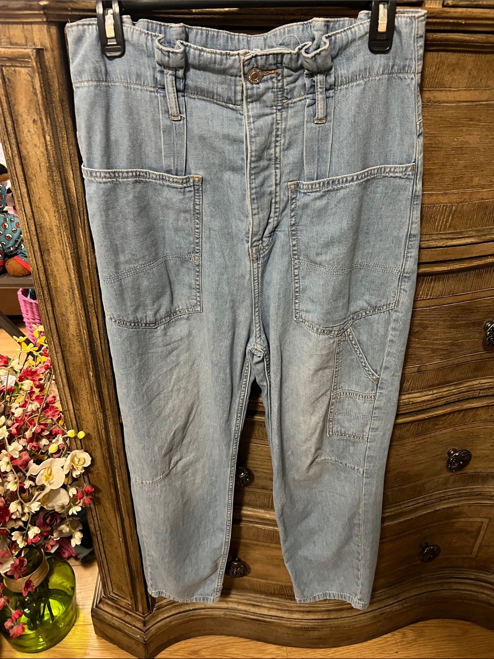 We The Free Light Blue Relaxed Utility Jeans